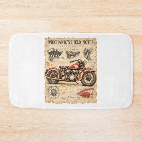 Item preview, Vintage Motorcycle Mechanic’s Field Notes — Every Mile Leaves a Story designed and sold by Russell Thorne.