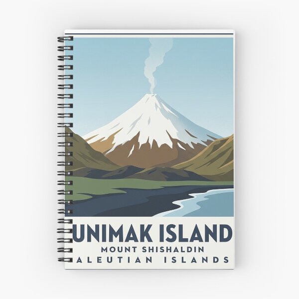Item preview, Mount Shishaldin Unimak Island Aleutian Alaska Sticker designed and sold by DetourDgn.