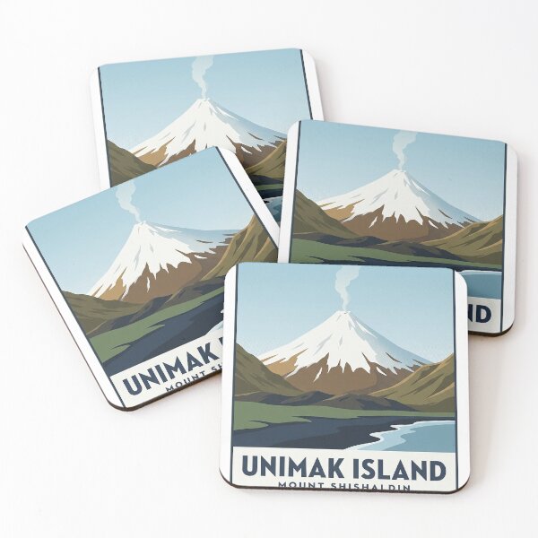 Item preview, Mount Shishaldin Unimak Island Aleutian Alaska Sticker designed and sold by DetourDgn.
