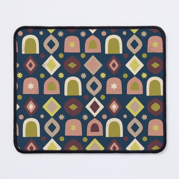 Item preview, Retro Geometric Shapes and Mystic Stars in Blue designed and sold by Pattique.