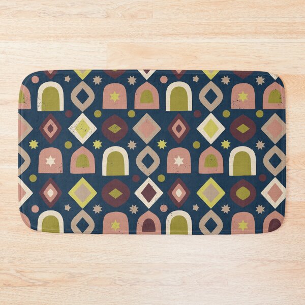 Item preview, Retro Geometric Shapes and Mystic Stars in Blue designed and sold by Pattique.