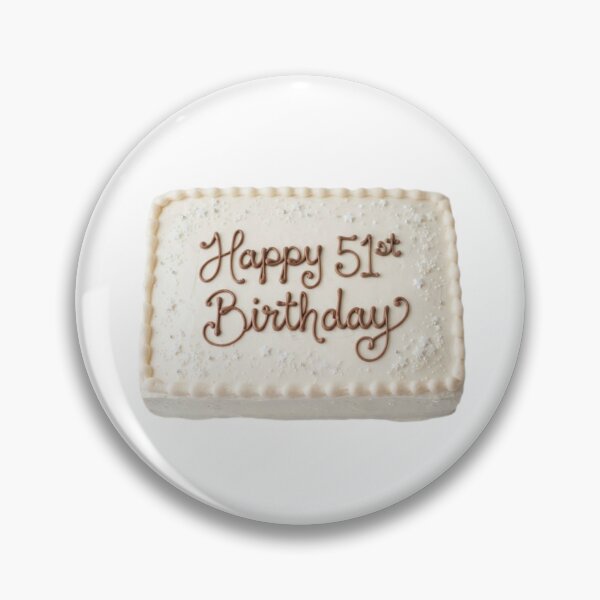 Item preview, Happy 51st birthday 51 cute adorable cake party vanilla white kawaii designed and sold by CheeseBlueprint.