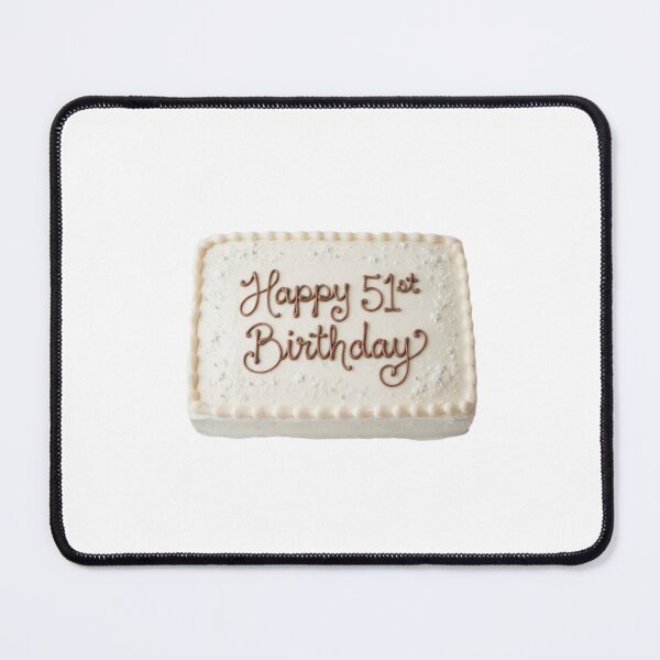 Item preview, Happy 51st birthday 51 cute adorable cake party vanilla white kawaii designed and sold by CheeseBlueprint.
