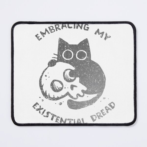 Aperçu de l'œuvre Embracing My Existential Dread Dark Humor Philosophy Artwork créée et vendue par Yobconcept.
