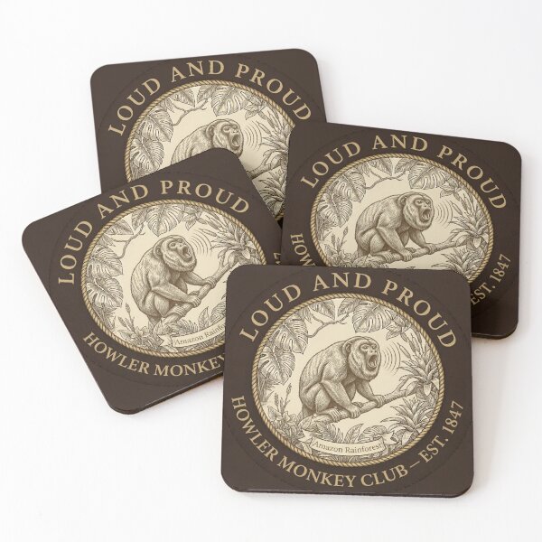 Item preview, Loud and Proud Howler Monkey Club Humor Badge designed and sold by CalmCapy Co.
