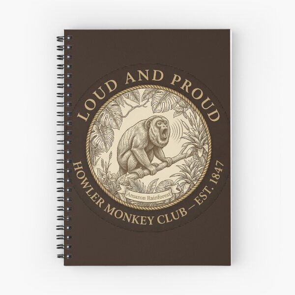 Item preview, Loud and Proud Howler Monkey Club Humor Badge designed and sold by CalmCapy Co.