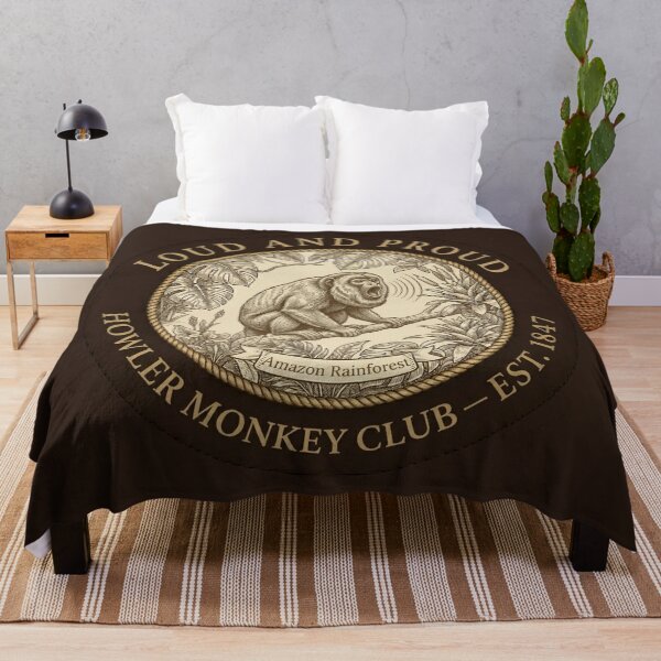 Item preview, Loud and Proud Howler Monkey Club Humor Badge designed and sold by CalmCapy Co.