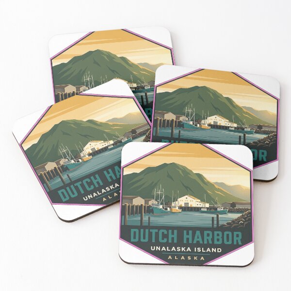 Item preview, Dutch Harbor Unalaska Island Aleutian Fishing Port Sticker designed and sold by DetourDgn.
