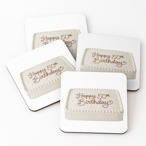 Item preview, Happy 50th birthday 50 cute adorable cake party vanilla white kawaii designed and sold by CheeseBlueprint.