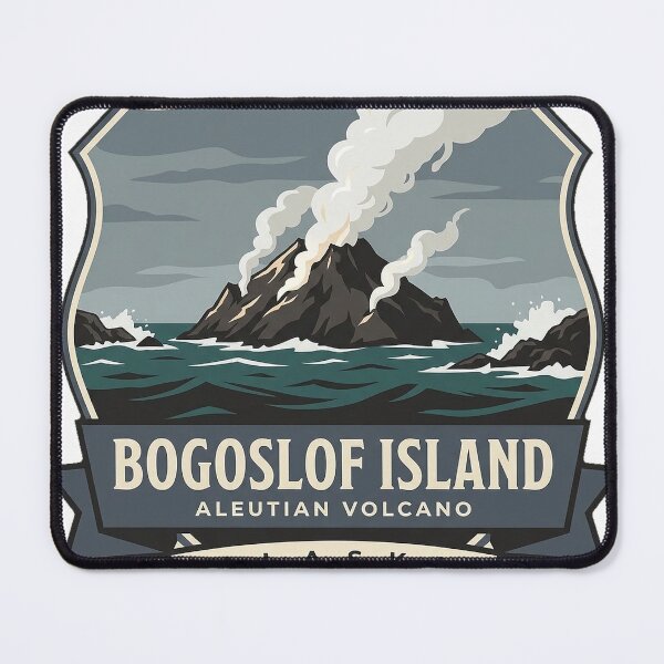 Item preview, Bogoslof Island Active Volcano Aleutian Alaska Sticker designed and sold by DetourDgn.
