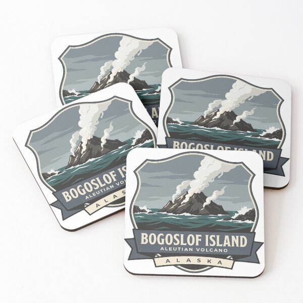 Item preview, Bogoslof Island Active Volcano Aleutian Alaska Sticker designed and sold by DetourDgn.