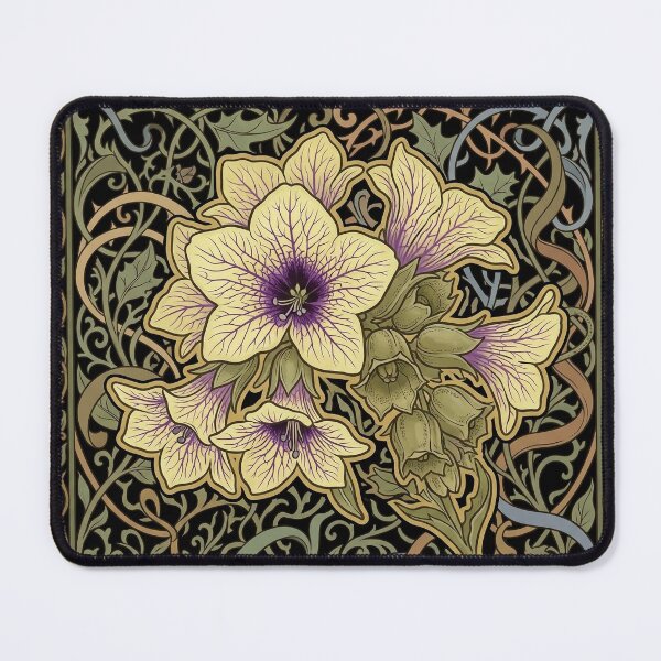 Item preview, Hyoscyamus Niger Henbane Art Nouveau: Poison Garden Botanical Print designed and sold by FreiherrPK.
