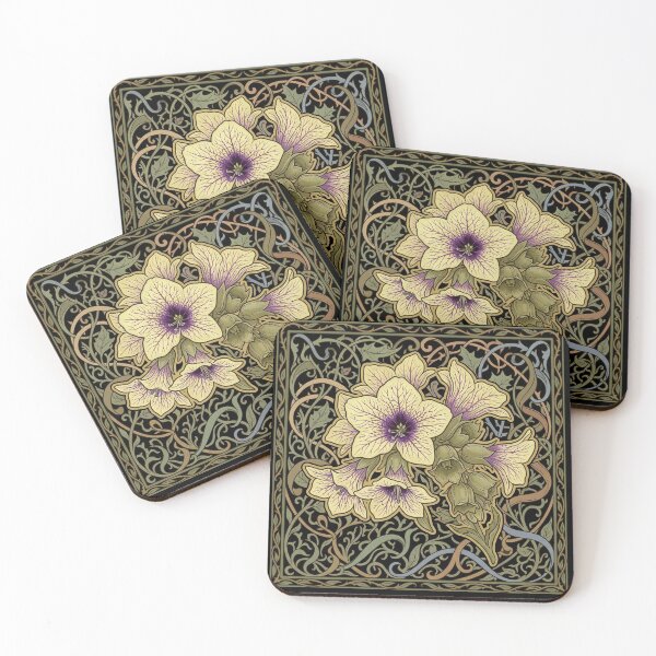 Item preview, Hyoscyamus Niger Henbane Art Nouveau: Poison Garden Botanical Print designed and sold by FreiherrPK.