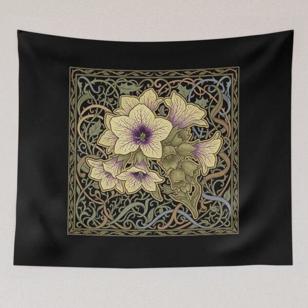 Item preview, Hyoscyamus Niger Henbane Art Nouveau: Poison Garden Botanical Print designed and sold by FreiherrPK.