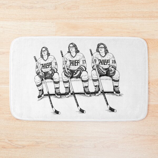 Item preview, Vintage Hockey Trio Bench Illustration designed and sold by CALECKWOOD12.