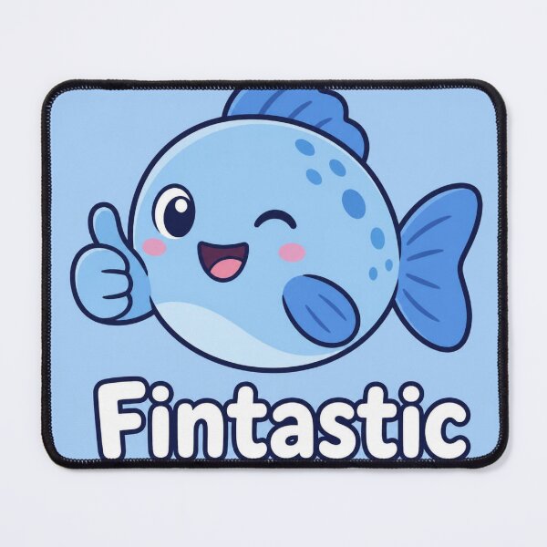 Item preview, Fintastic Funny Fish Illustration | Cute Pun Gift designed and sold by moonlit.ink.shop.