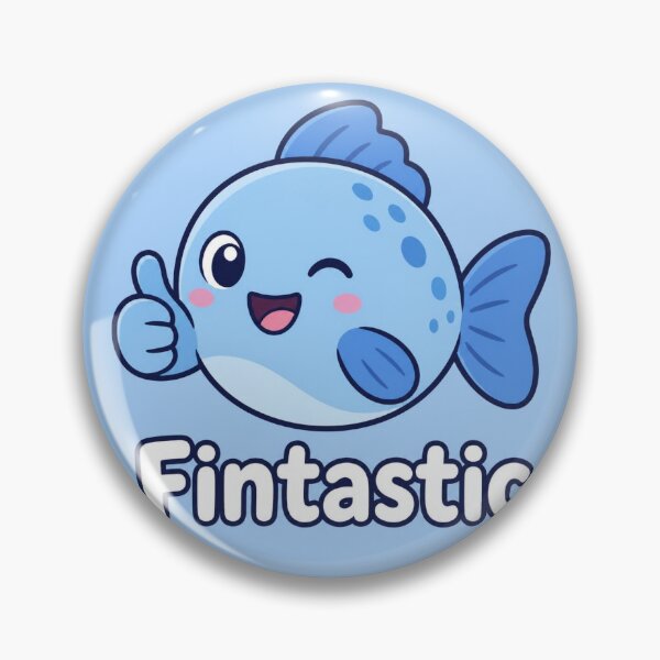 Item preview, Fintastic Funny Fish Illustration | Cute Pun Gift designed and sold by moonlit.ink.shop.