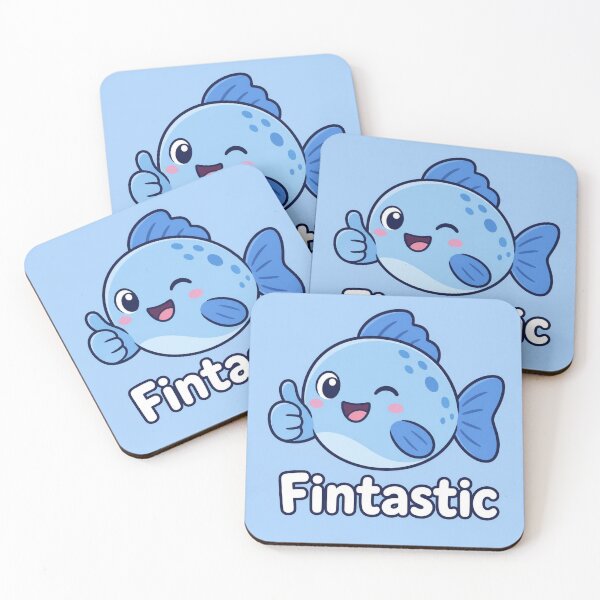 Item preview, Fintastic Funny Fish Illustration | Cute Pun Gift designed and sold by moonlit.ink.shop.