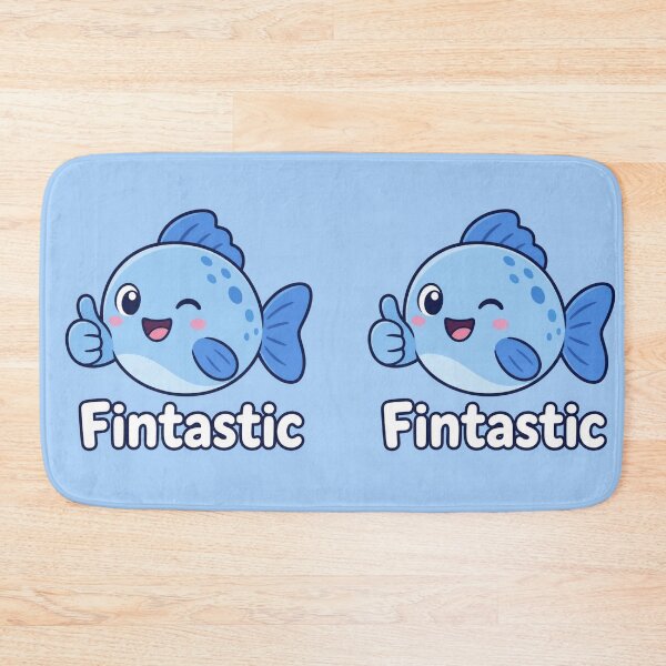Item preview, Fintastic Funny Fish Illustration | Cute Pun Gift designed and sold by moonlit.ink.shop.