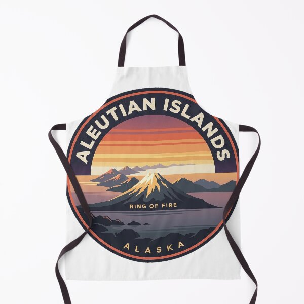 Item preview, Aleutian Islands Ring of Fire Alaska Circular Sticker designed and sold by DetourDgn.