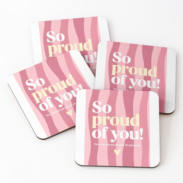 Item preview, So Proud of You Wavy Pink Card | Congratulations & Encouragement Card | You Are Awesome designed and sold by Aesthetic-Avenue.