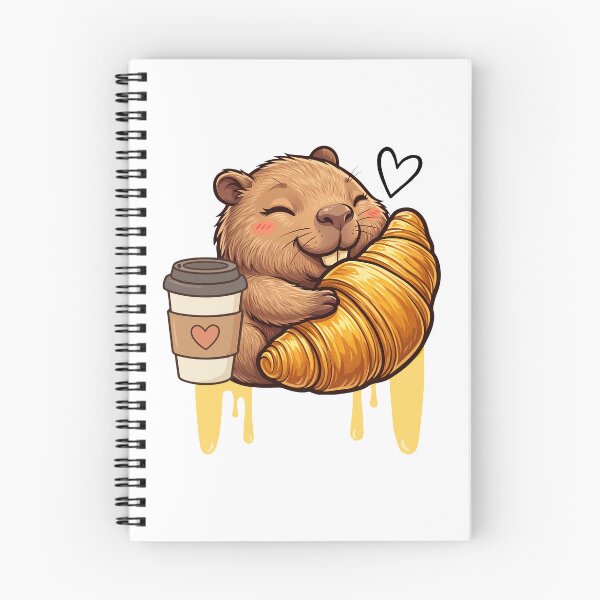 Item preview, Cute Capybara Croissant Coffee designed and sold by yuki-hana.