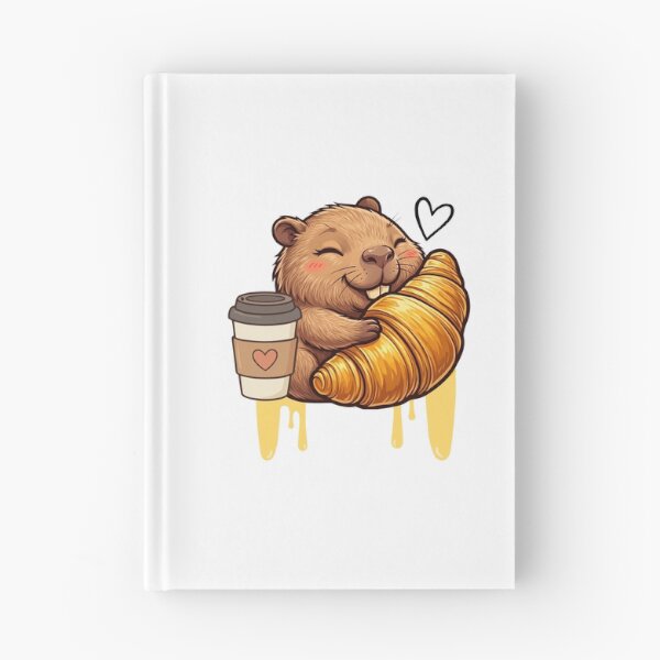 Item preview, Cute Capybara Croissant Coffee designed and sold by yuki-hana.