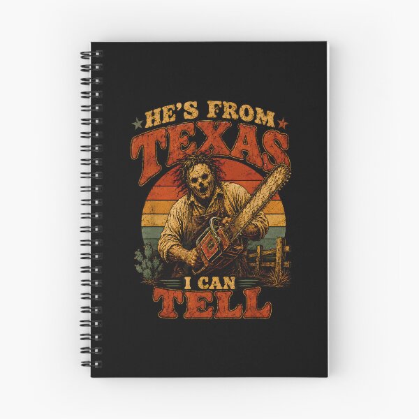 Item preview, Hes From Texas I Can Tell Chainsaw Horror Halloween Print designed and sold by DaveBevitt.