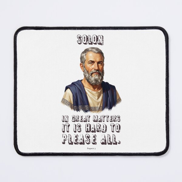 Item preview, Solon of Athens Ancient Greek Philosophy Print: Classical Statesman Quote Art designed and sold by FreiherrPK.