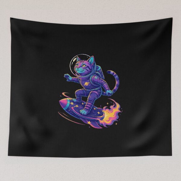Item preview, Cosmic Cat Galaxy Swirl Space Art designed and sold by OlyvieArt.