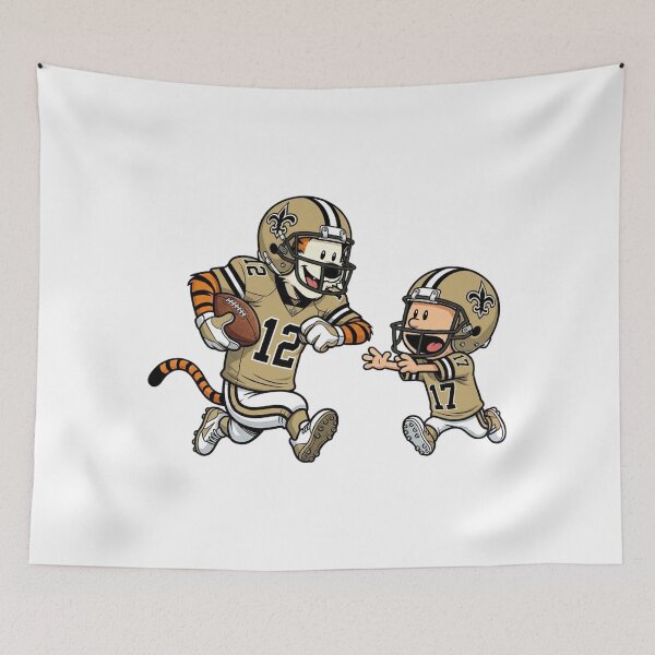 Item preview, Calvin And Hobbes Playing Football Fan New Orleans Team designed and sold by DamianRoy88.