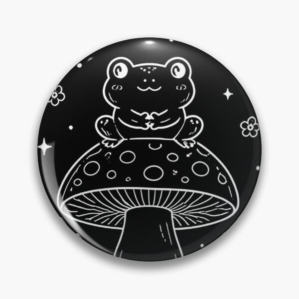 Item preview, Cute Frog on Mushroom – Kawaii Cottagecore Nature designed and sold by SakuraHQ.