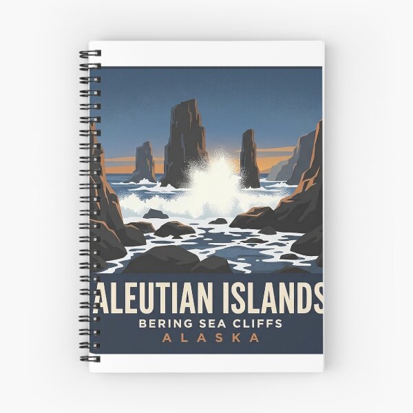 Item preview, Aleutian Islands Bering Sea Sea Stacks Alaska Sticker designed and sold by DetourDgn.
