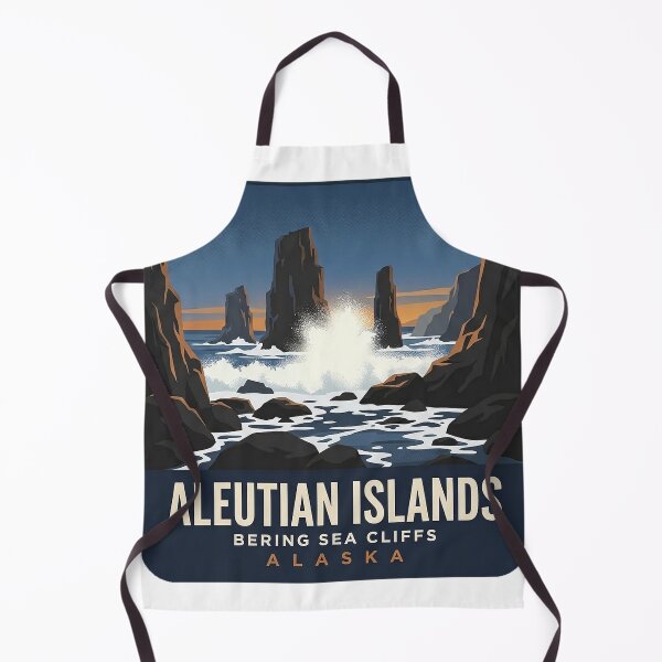 Item preview, Aleutian Islands Bering Sea Sea Stacks Alaska Sticker designed and sold by DetourDgn.