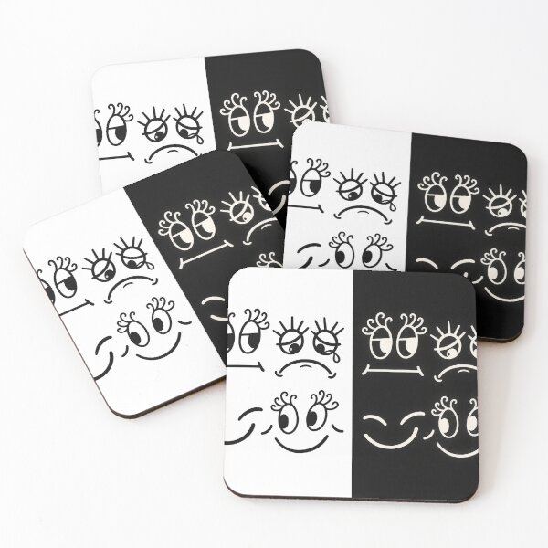 Item preview, Four Moods – Cute Doodle Faces. designed and sold by Marina Langer Wildlife Art..