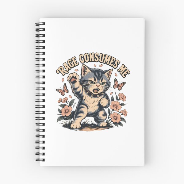 Item preview, Cute Kitten Rage Floral Art designed and sold by OlyvieArt.
