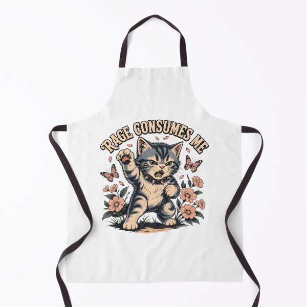 Item preview, Cute Kitten Rage Floral Art designed and sold by OlyvieArt.