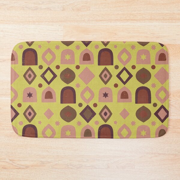 Item preview, Retro Geometric Shapes and Mystic Stars in Ochre Tone designed and sold by Pattique.