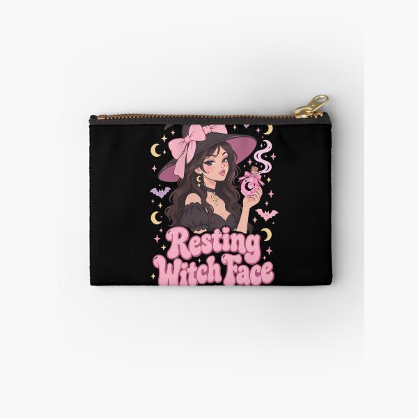 Item preview, Resting Witch Face Cute Pink Halloween Witch designed and sold by eNtyshop23.
