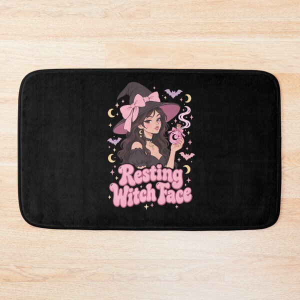 Item preview, Resting Witch Face Cute Pink Halloween Witch designed and sold by eNtyshop23.