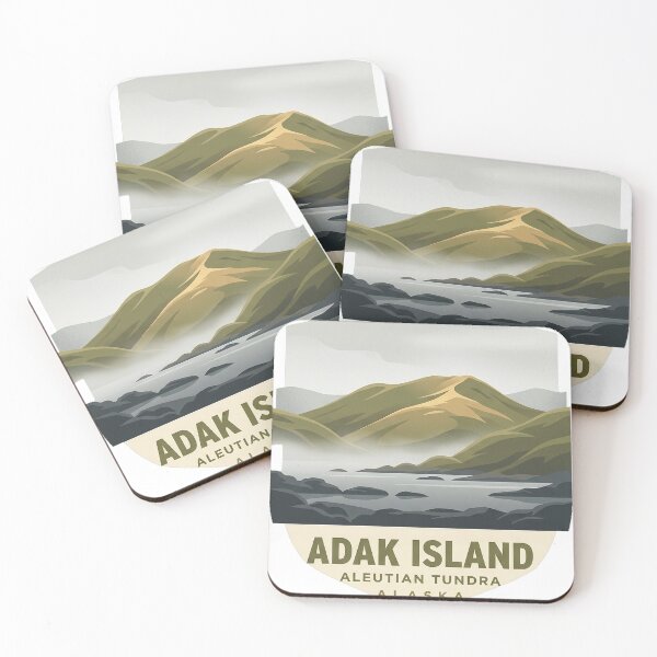 Item preview, Adak Island Aleutian Tundra Hills Alaska Sticker designed and sold by DetourDgn.