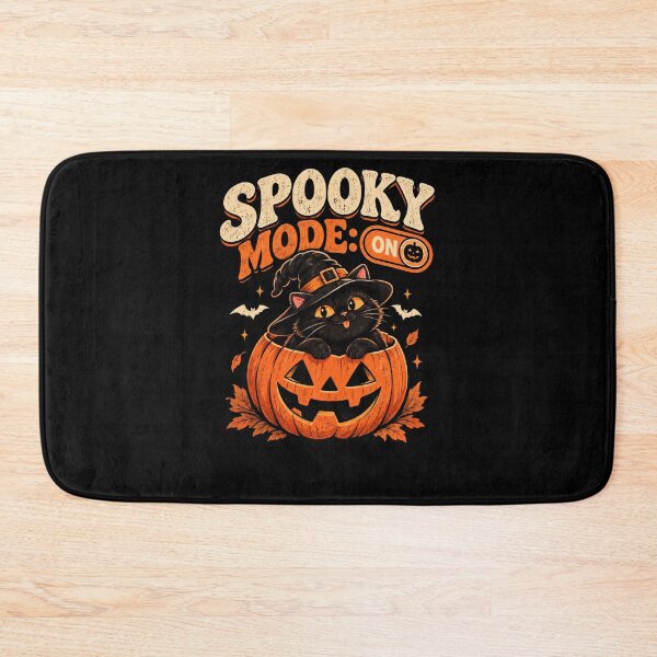 Item preview, Spooky Mode On Cute Black Cat Witch Hat Pumpkin Halloween designed and sold by eNtyshop23.