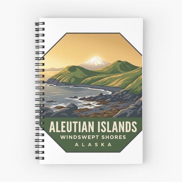 Item preview, Aleutian Islands Windswept Shores Alaska Travel Sticker designed and sold by DetourDgn.