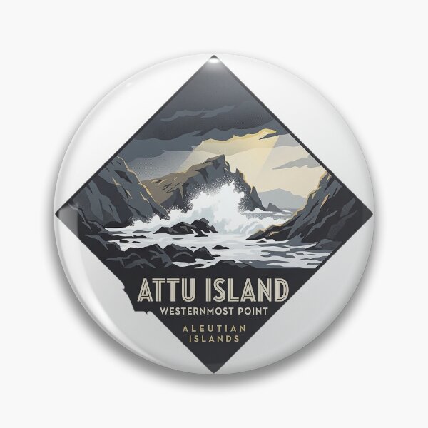 Item preview, Attu Island Westernmost Point Aleutian Alaska Sticker designed and sold by DetourDgn.