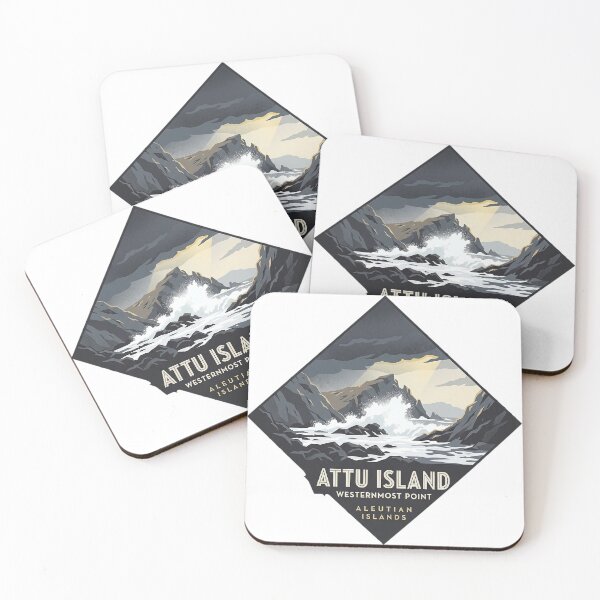 Item preview, Attu Island Westernmost Point Aleutian Alaska Sticker designed and sold by DetourDgn.