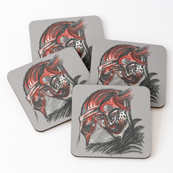 Item preview, Fragmented Thoughts – Surreal Portrait in Red and Black designed and sold by SVox.