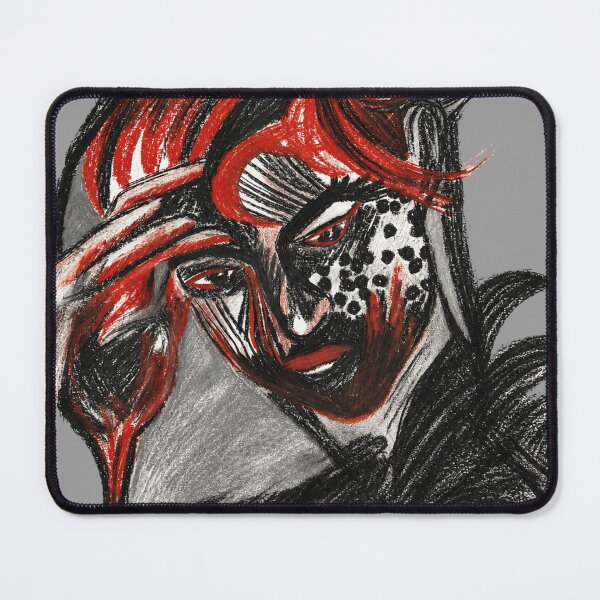 Item preview, Fragmented Thoughts – Surreal Portrait in Red and Black designed and sold by SVox.