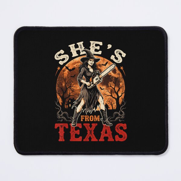 Item preview, Shes From Texas I Can Tell Chainsaw Witch Horror Halloween designed and sold by DaveBevitt.