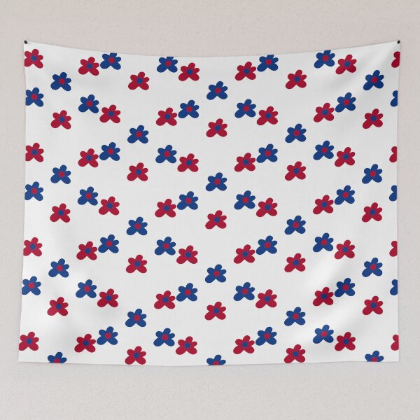 Item preview, Blue And Red Tyler Flowers designed and sold by gr-arts.