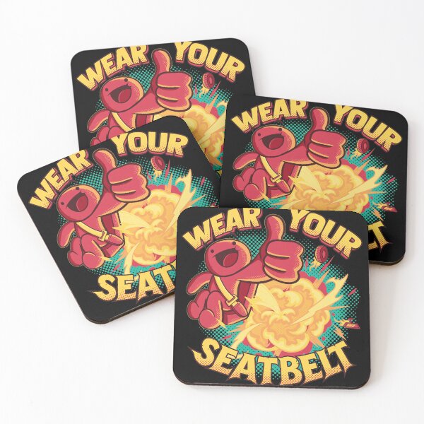 Item preview, Red Cartoon Guy Wear Your Seatbelt Art designed and sold by CALECKWOOD12.